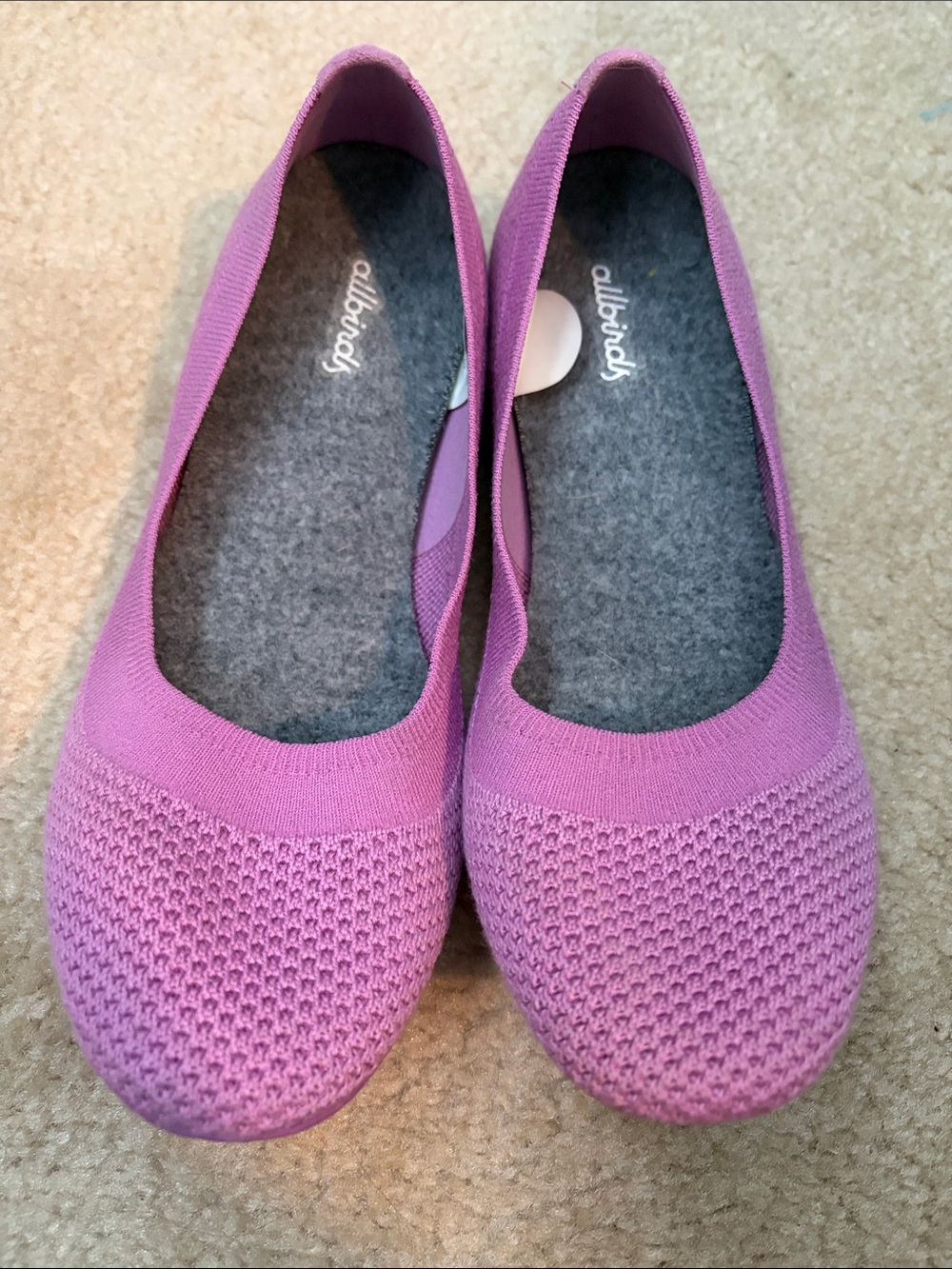 allbirds Women’s Pink Knit Slip-On Flats - Picture 2 of 4